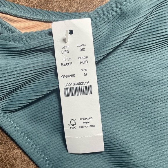 J. Crew Ribbed curved-waist cheeky string bikini bottom
Size M - Picture 3 of 11